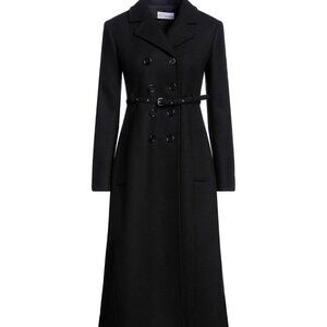 Red Valentino Black Wool Long Coat Size 2